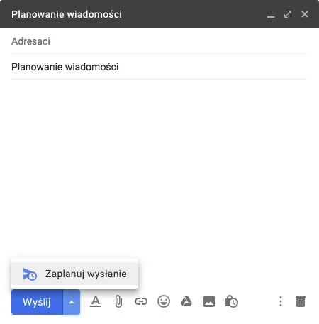 Od niedawna w Gmailu istnieje opcja zaplanowania wiadomości. Teraz możemy ustalić, o której e-mail zostanie wysłany do odbiorcy.