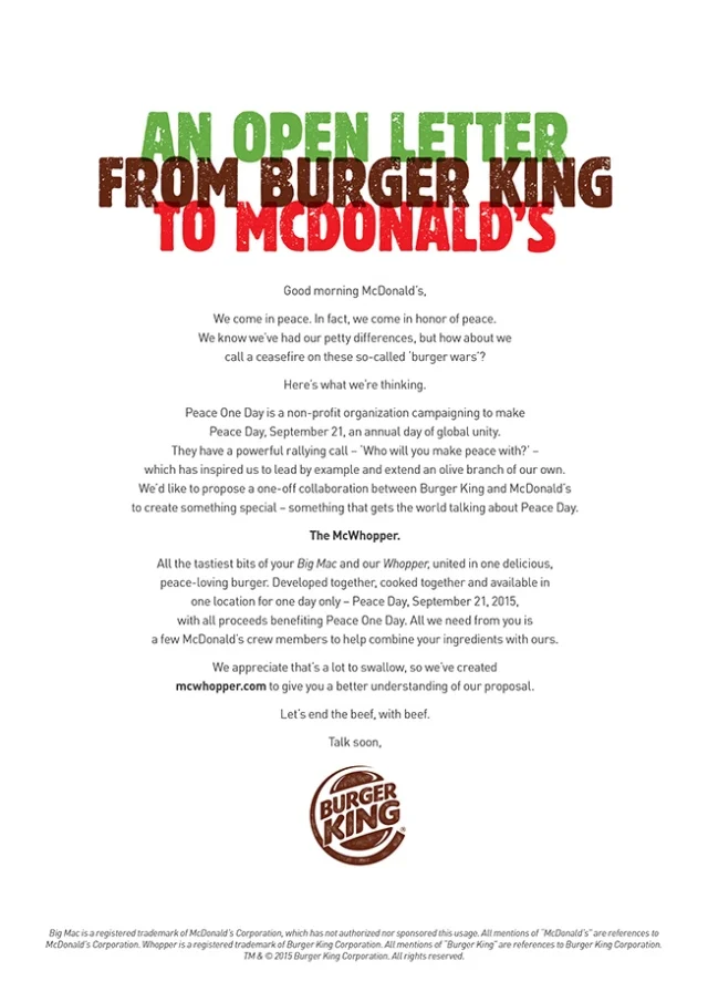 "List otwarty" do McDonald's