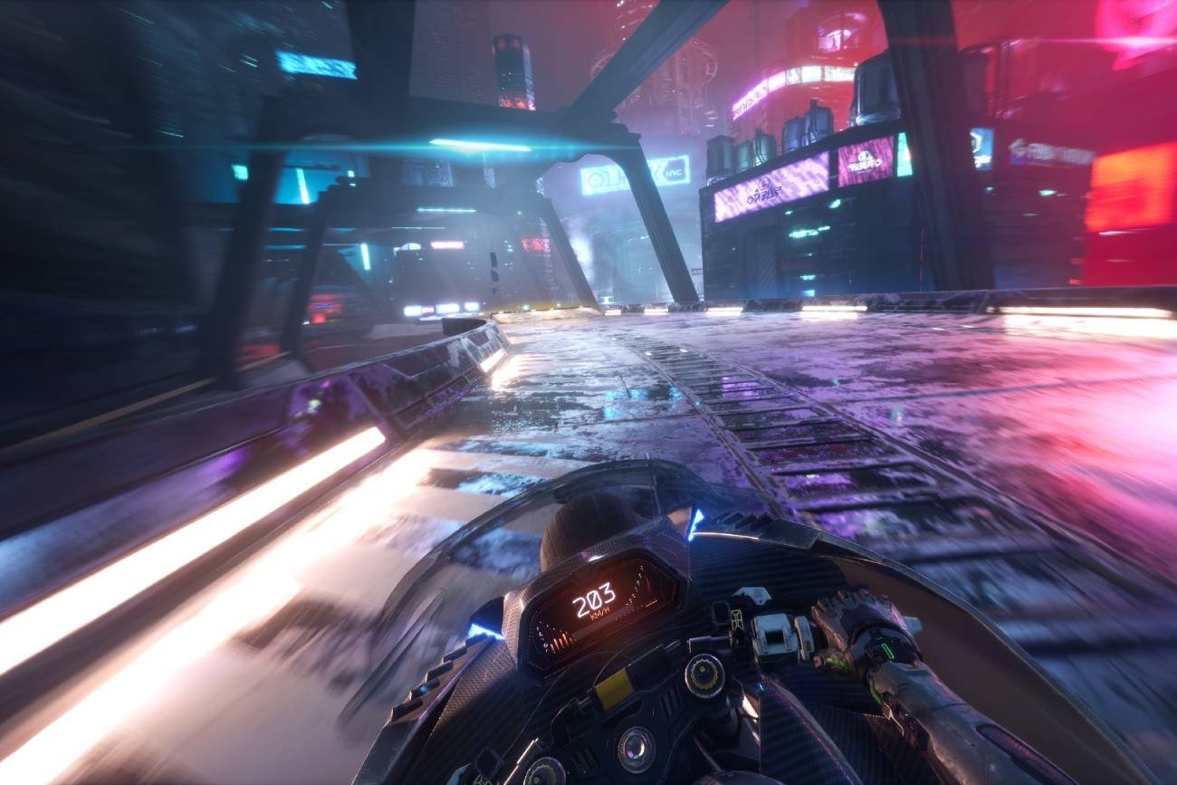 w Ghostrunner 2 gwiazdą mają być etapy z szalonymi wirażami na motocyklu.