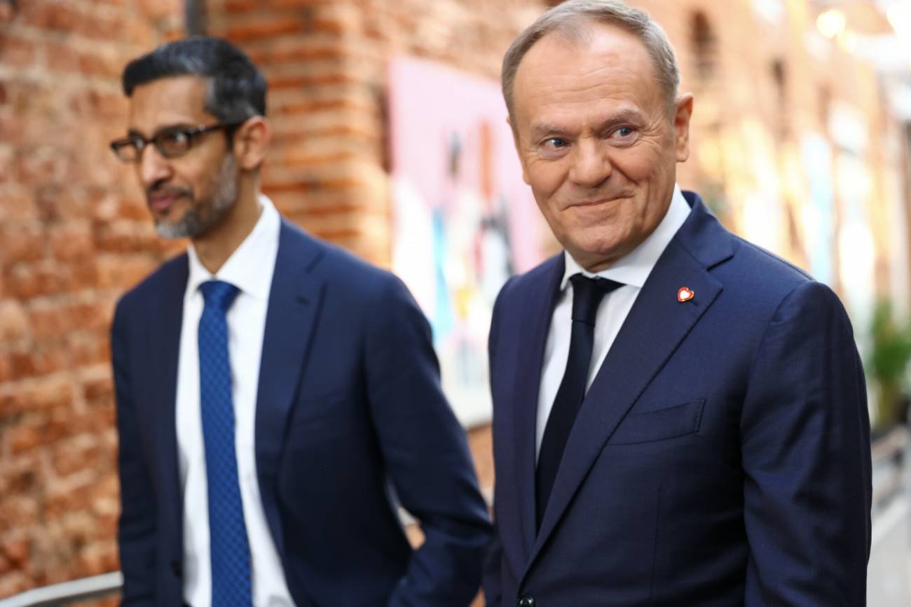 Sundar Pichai i Donald Tusk.