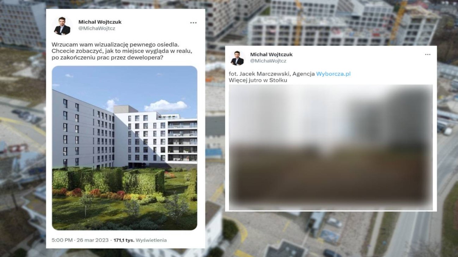 Dziennikarz opublikował zdjęcie osiedla