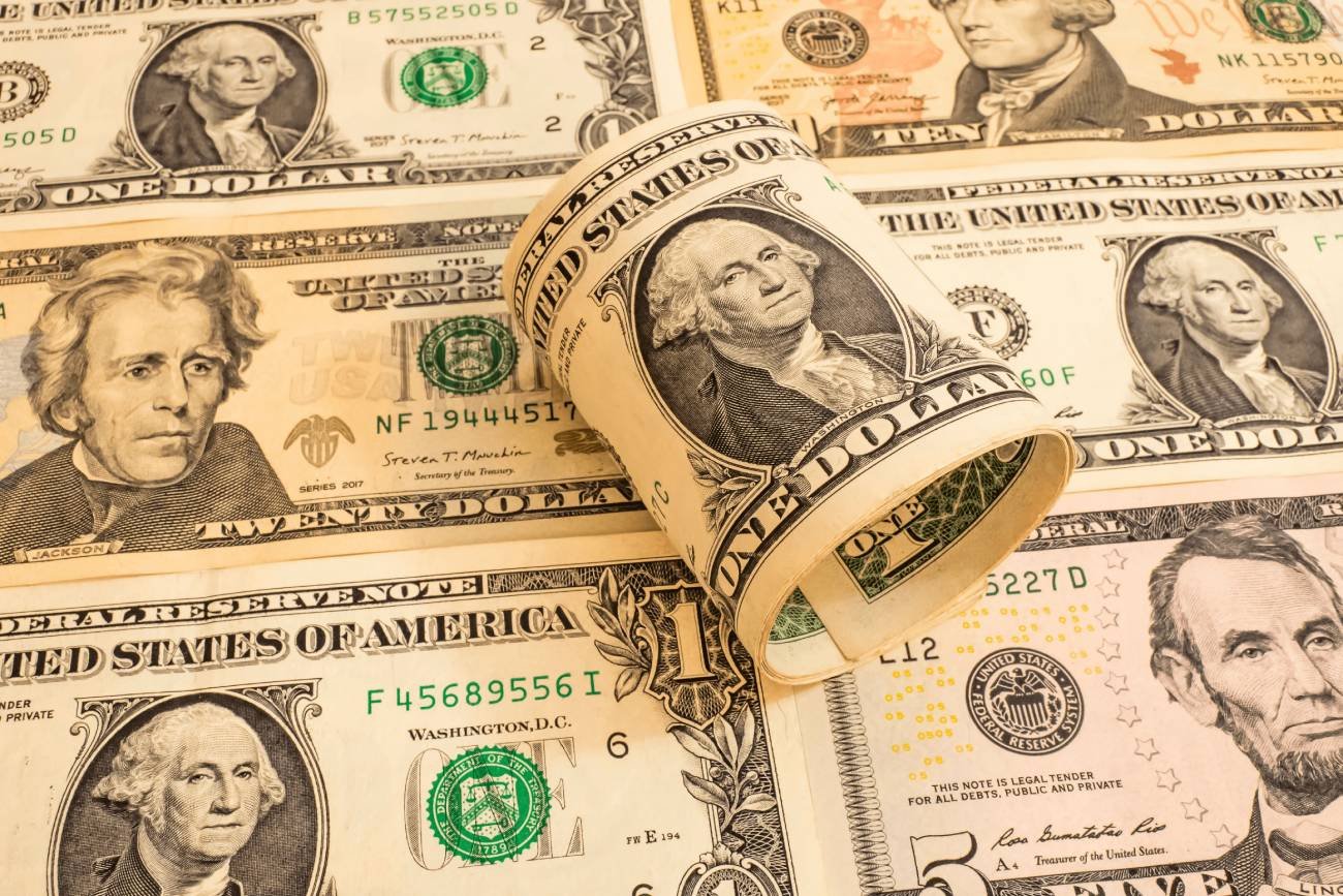 USD - dolary amerykańskie, waluta