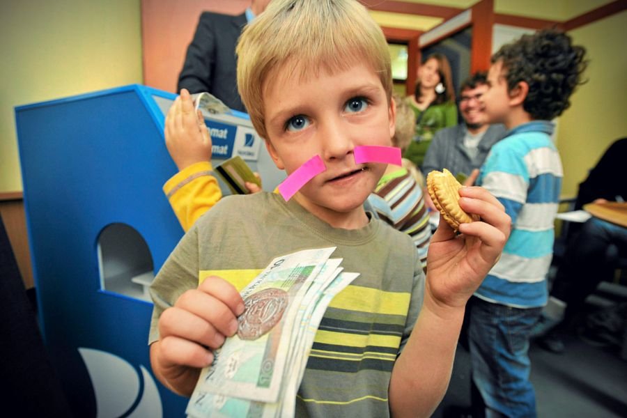 Bankomat dla dzieci przygotowany przez bank Nordea w ramach Programu "Edukacja Przedsiębiorczości"