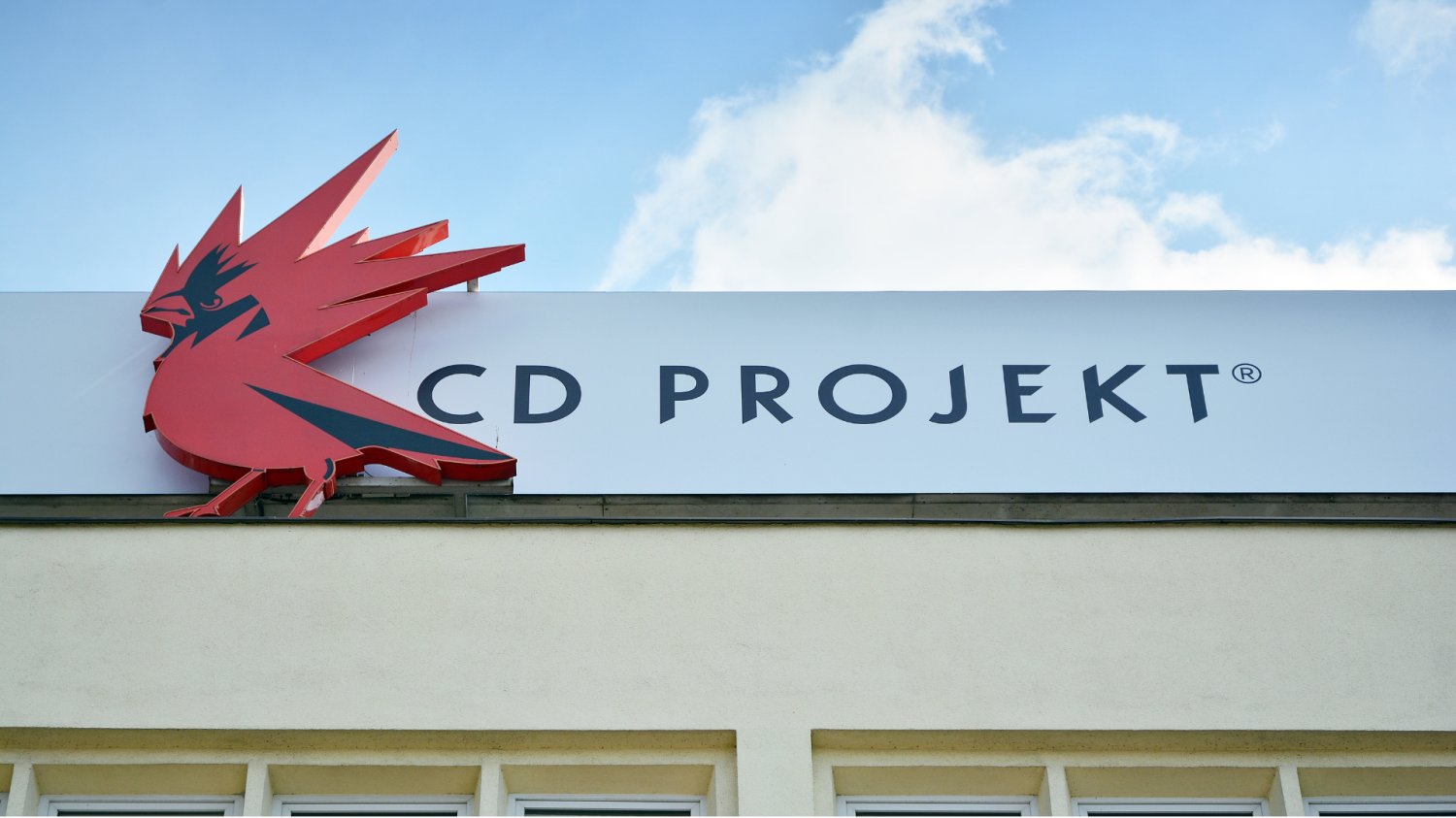 Budynek z logo CD Projekt