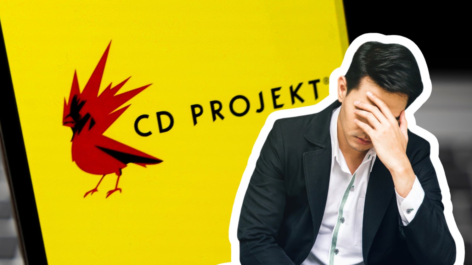 logo CD projektu, smutny inwestor