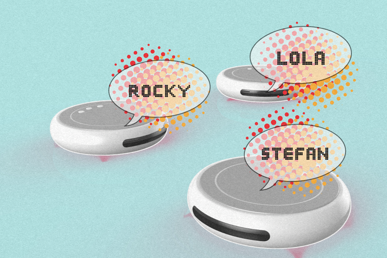 Autonomiczne odkurzacze i ich imiona.