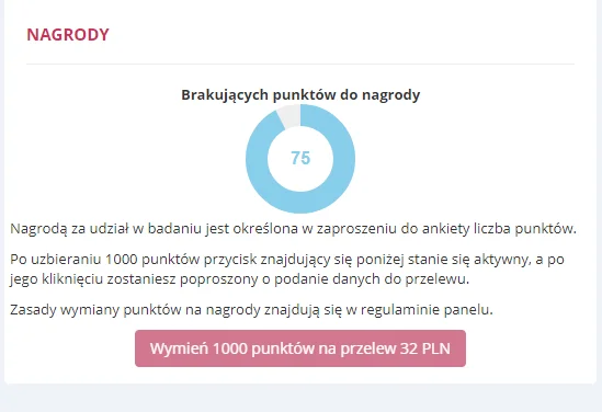Do nagrody zabrakło mi jednej ankiety