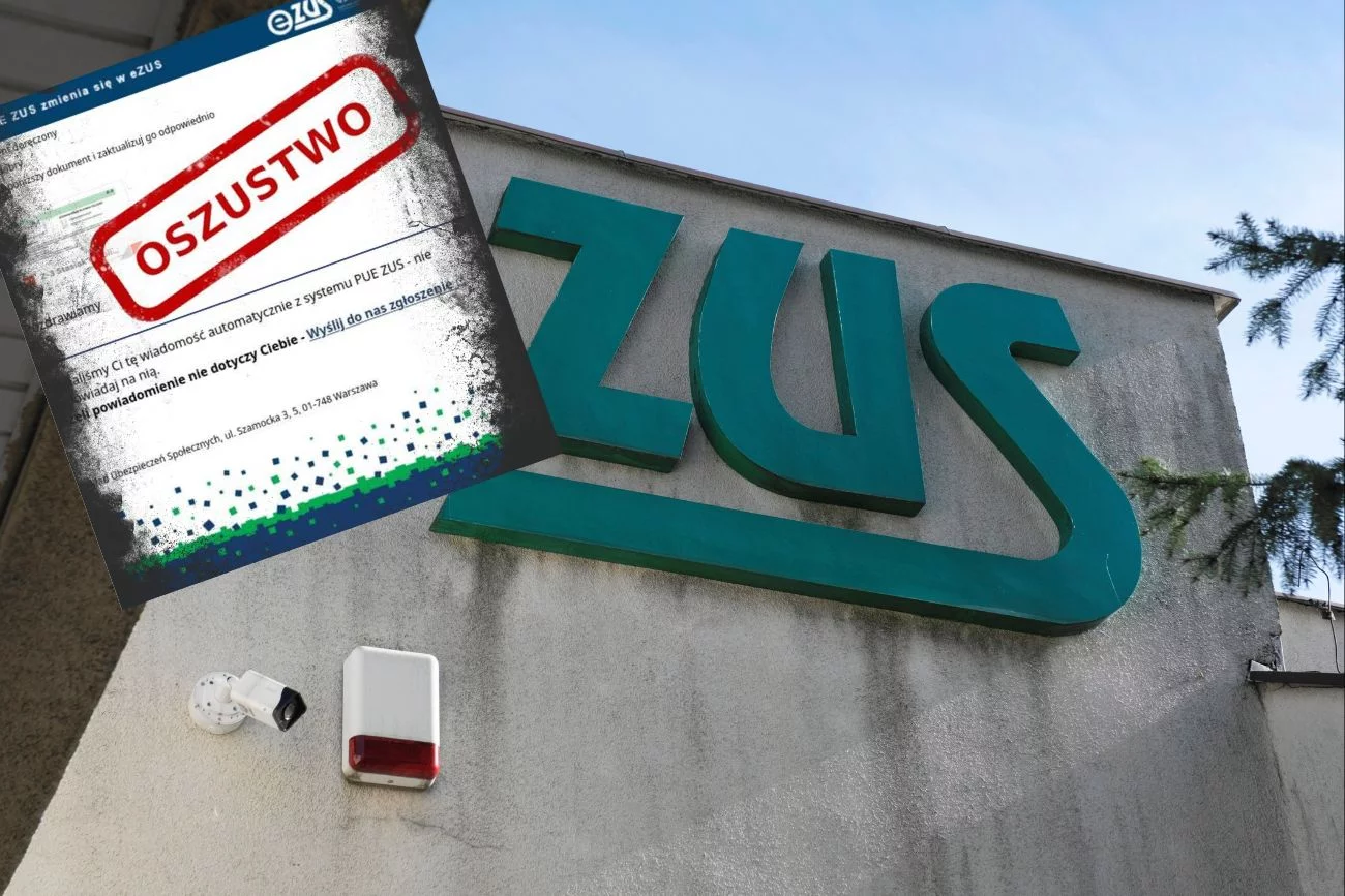 Oszuści wysyłają fałszywe wiadomości o logowaniu do eZUS.