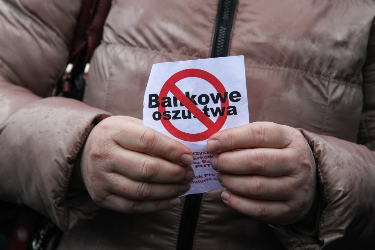 Protest przeciwko bankom