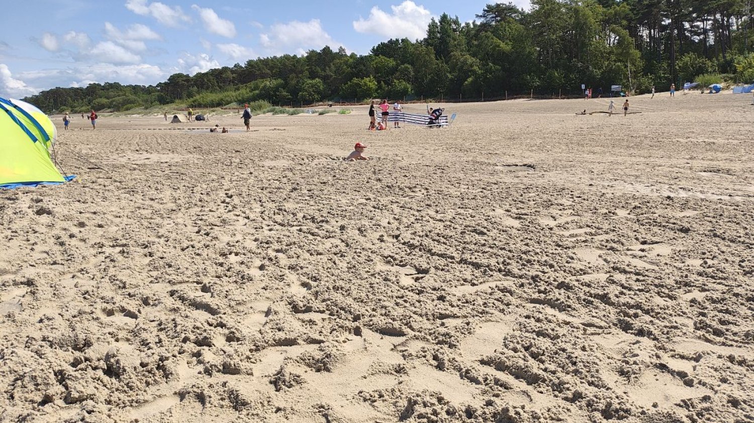 Usteckie plaże są w tym sezonie aż zbyt wyludnione, szczególnie biorąc pod uwagę zdanie mojego synka.