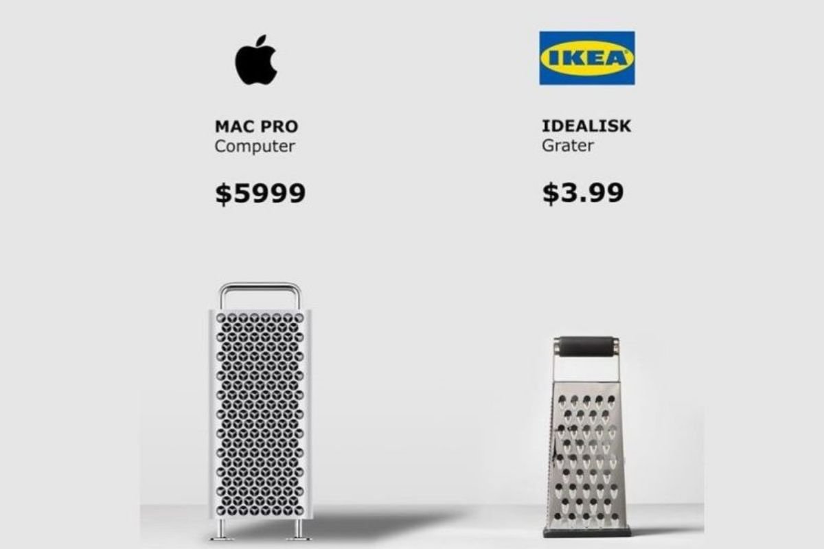 Mac Pro swoim wyglądem przypomina tarkę do warzyw. IKEA wykorzystała to w nowej reklamie.