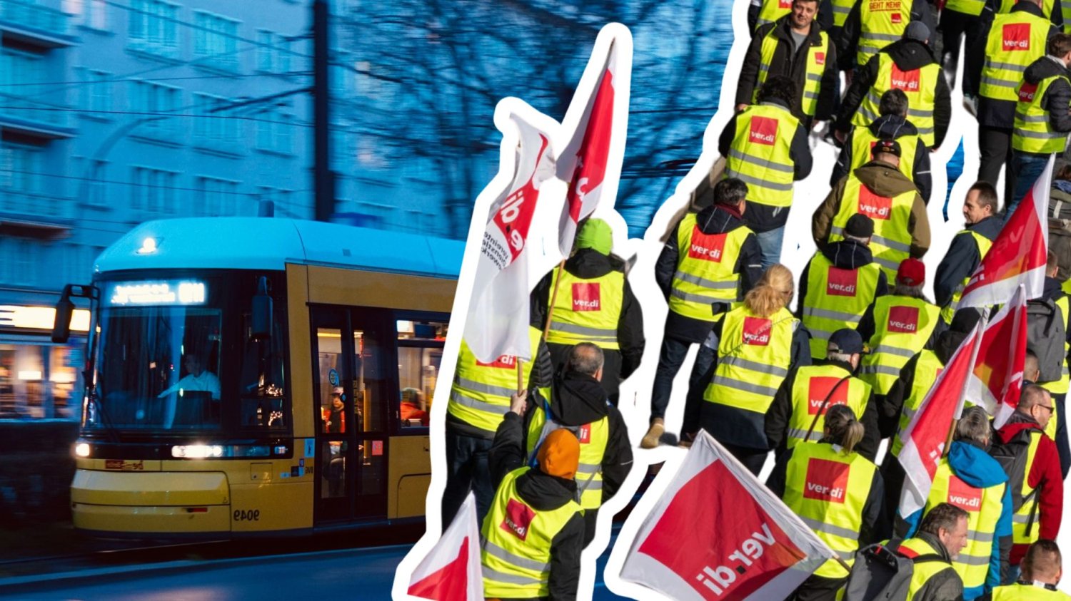 Strajk Verdi na tle tramwaju. Protesty sparaliżują Niemcy na dwa dni.