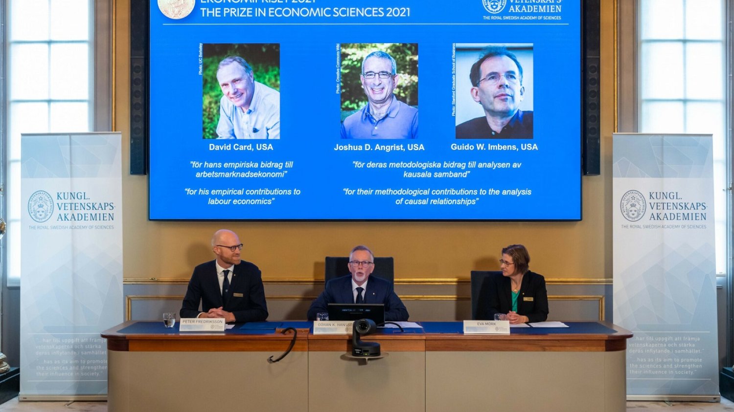 Nobel z ekonomii dla Davida Carda oraz Joshuy D. Angrista i Guido W. Imbensa.