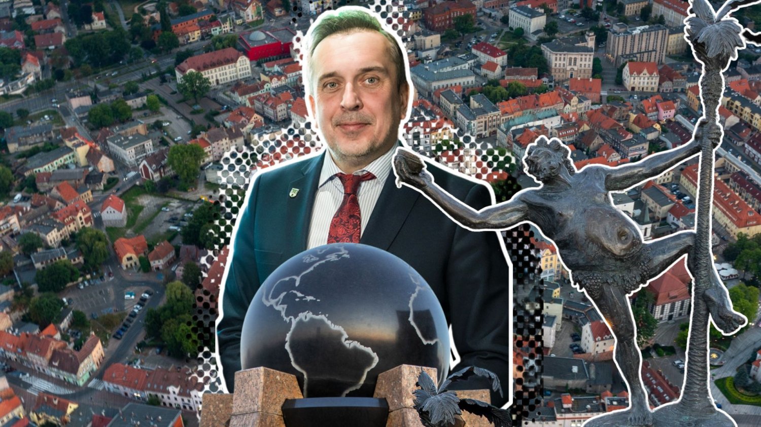 Prezydent Zielonej Góry Marcin Pabierowski na tle miasta. Samorządowiec udzielił wywiadu InnPoland.pl.