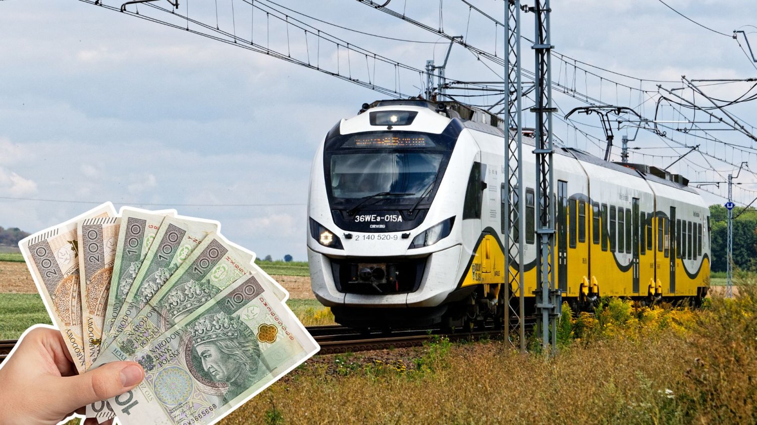 Inwestycje kolejowe na Dolnym Śląsku. Wielka kasa wjeżdża na tory. Pociąg Kolei Dolnośląskich, pieniądze.