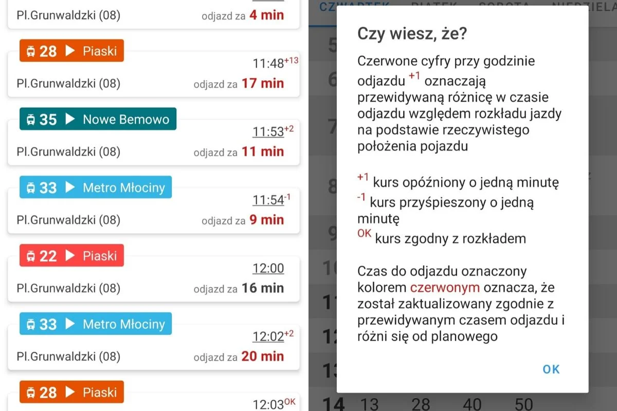 Aplikacja mobileMPK również informuje o spóźnieniach tramwajów i autobusów, wykorzystując do tego dane GPS.