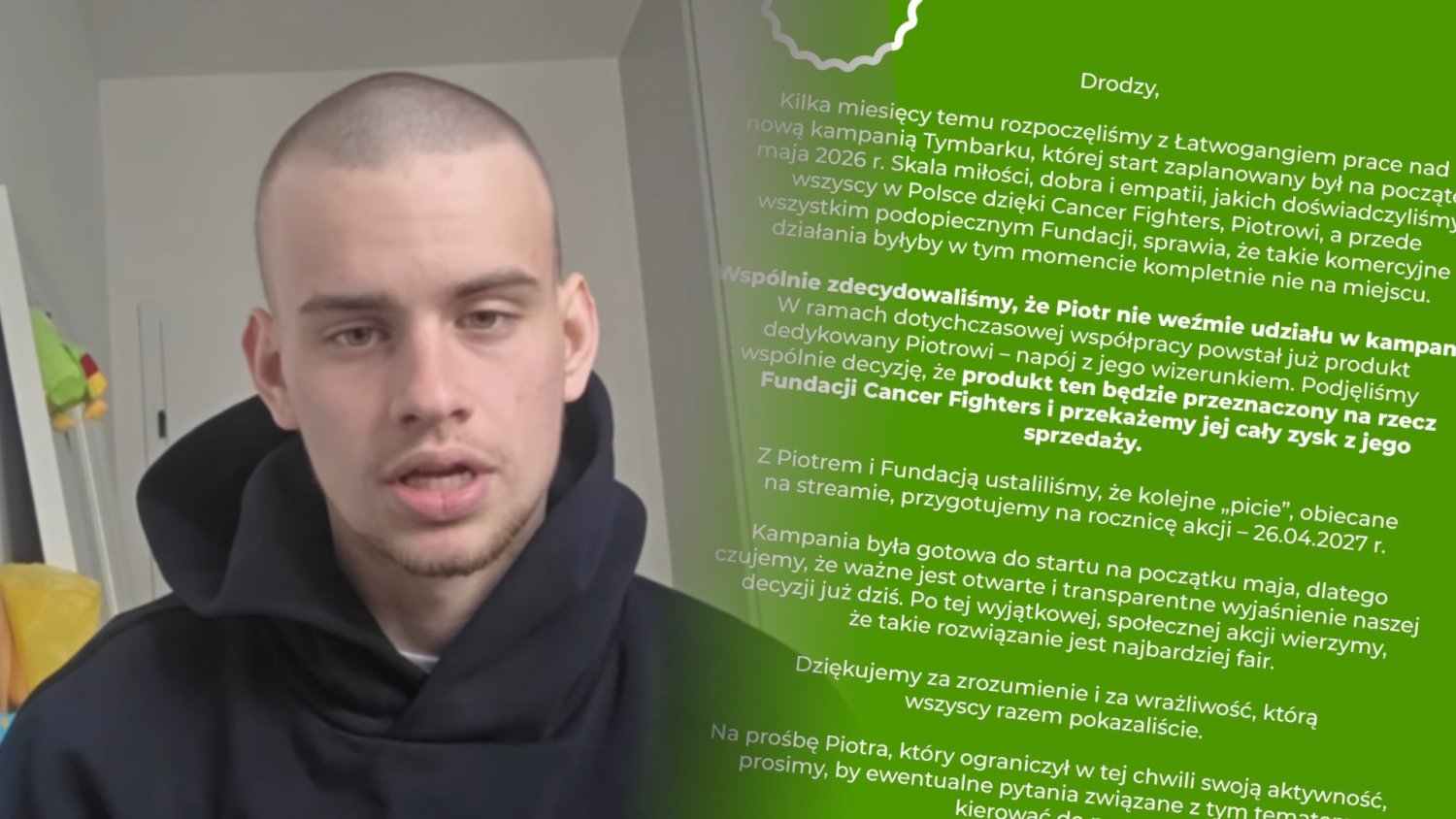 Łatwogang zrzeka się kontraktu z Tymbarkiem. Potężny gest, który chwyta za serce