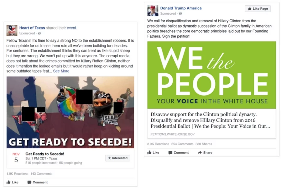 Niepodległość Teksasu, dyskwalifikacja Clinton w wyścigu prezydenckim - nieważne, że postulaty nierealne. Liczy się to, żeby zrobić wrażenie, jakby w USA było zatrzęsienie radykałów.