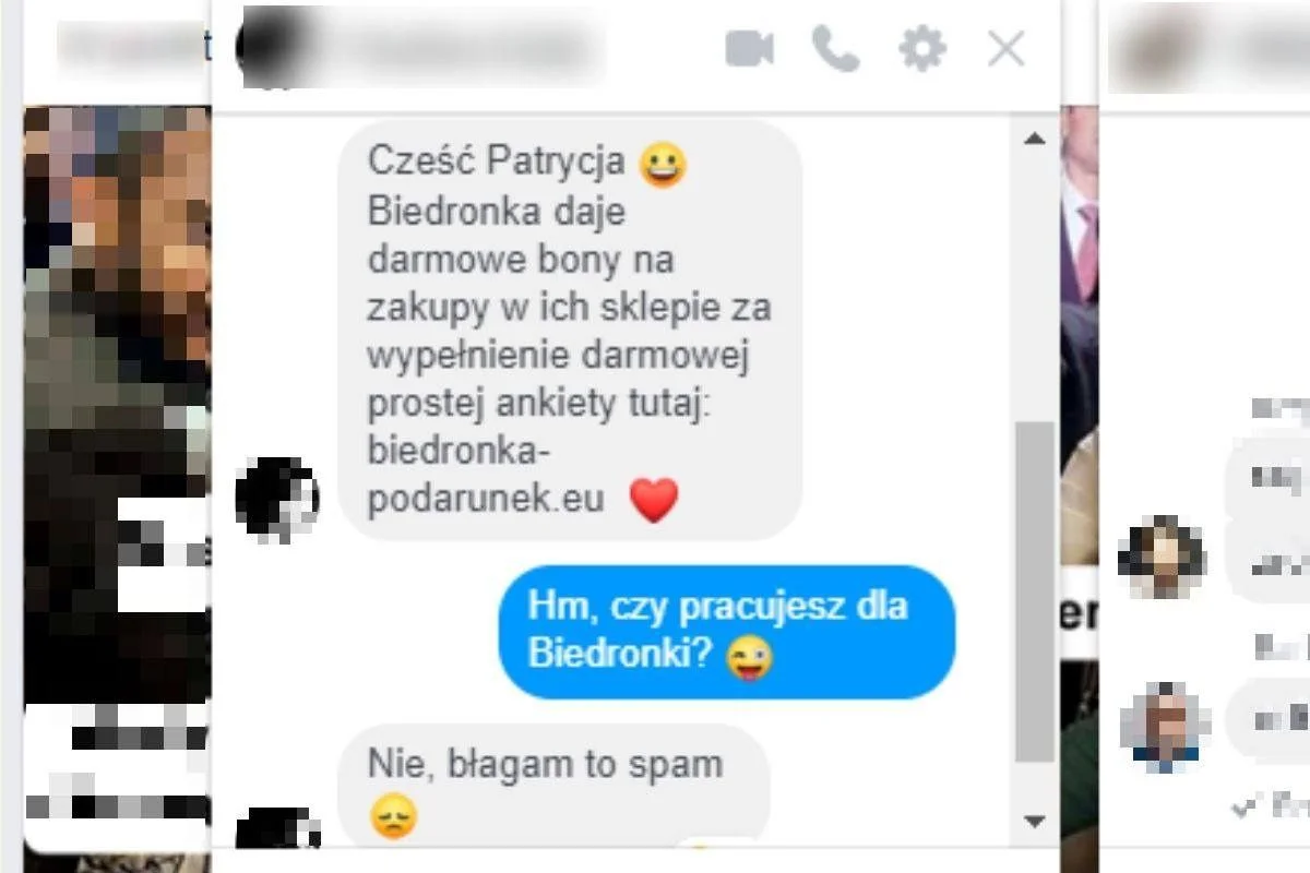 Linki przesyłane są znajomym przez Facebooka bez wiedzy zainteresowanego.