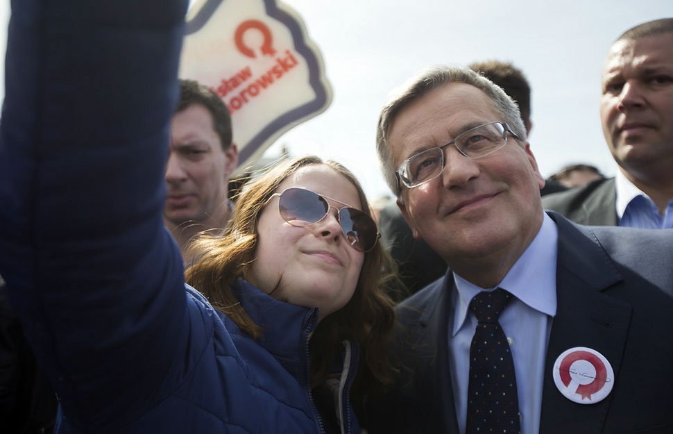 Bronisław Komorowski w Konstantynowie Łódzkim 12 kwietnia 2015 r. Fot. Ewelina Lach