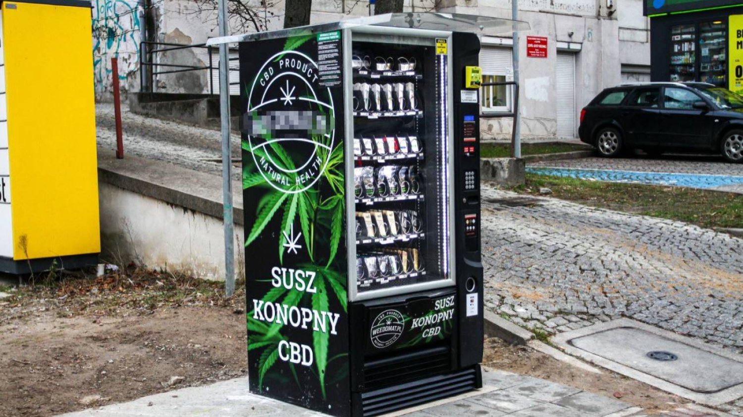 Automat z produktami z olejkiem CBD