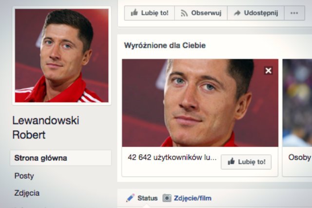 Nie ma nic prostszego niż wypromowanie się za pomocą znanego nazwiska. Z takiego wniosku wyszedł zapewne twórca fanpage'a „Lewandowski Robert”