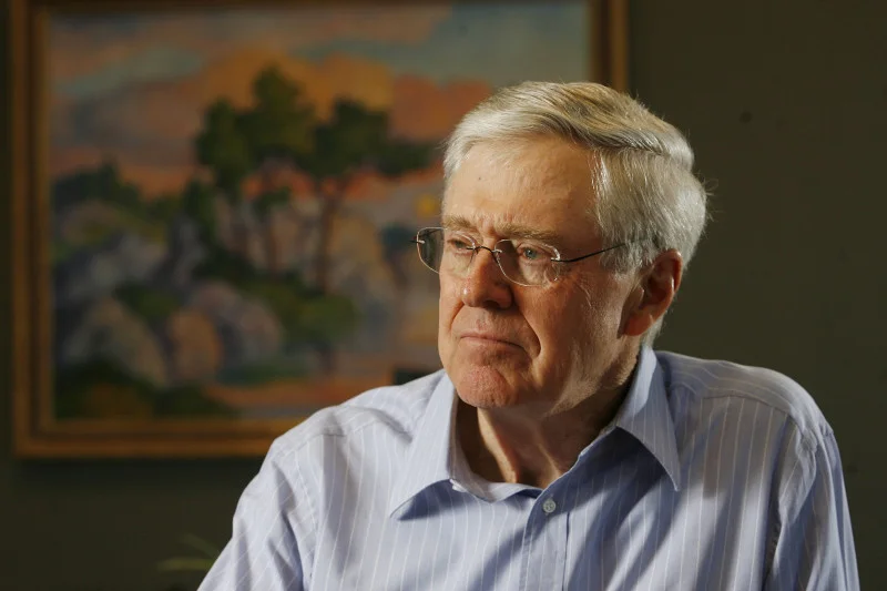 Charles Koch, obecny prezes konglomeratu Koch Industries, aktywnego w m.in. sektorze energetycznym