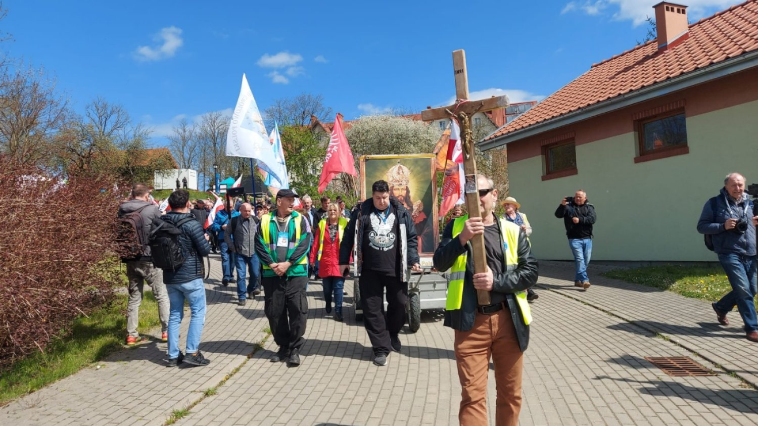 Protest w Gietrzwałdzie.