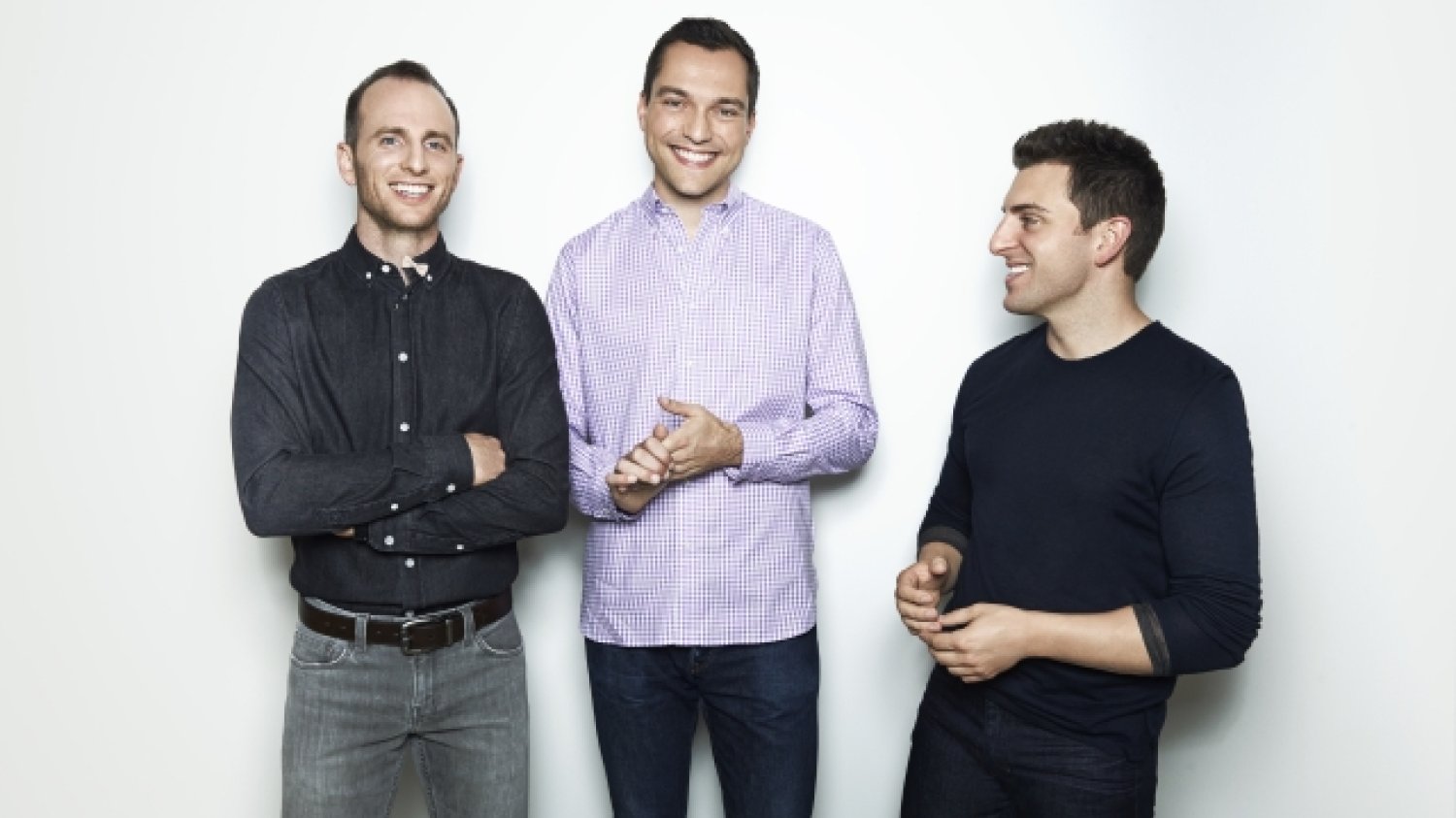Trójka założycieli Airbnb, (od lewej): Joe Gebbia, Brian Chesky i Nathan Blecharczyk