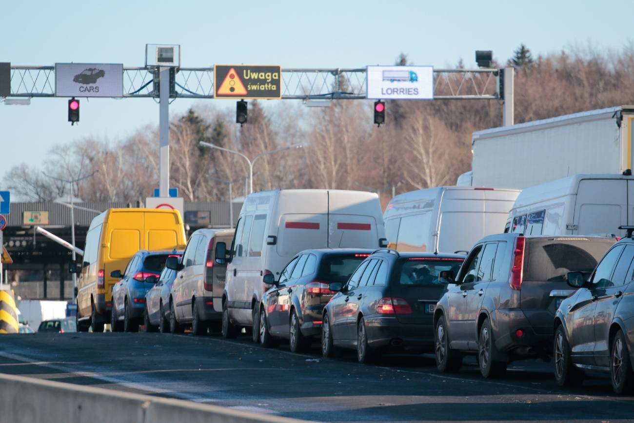 Kolejka na granicy Polska - Ukraina