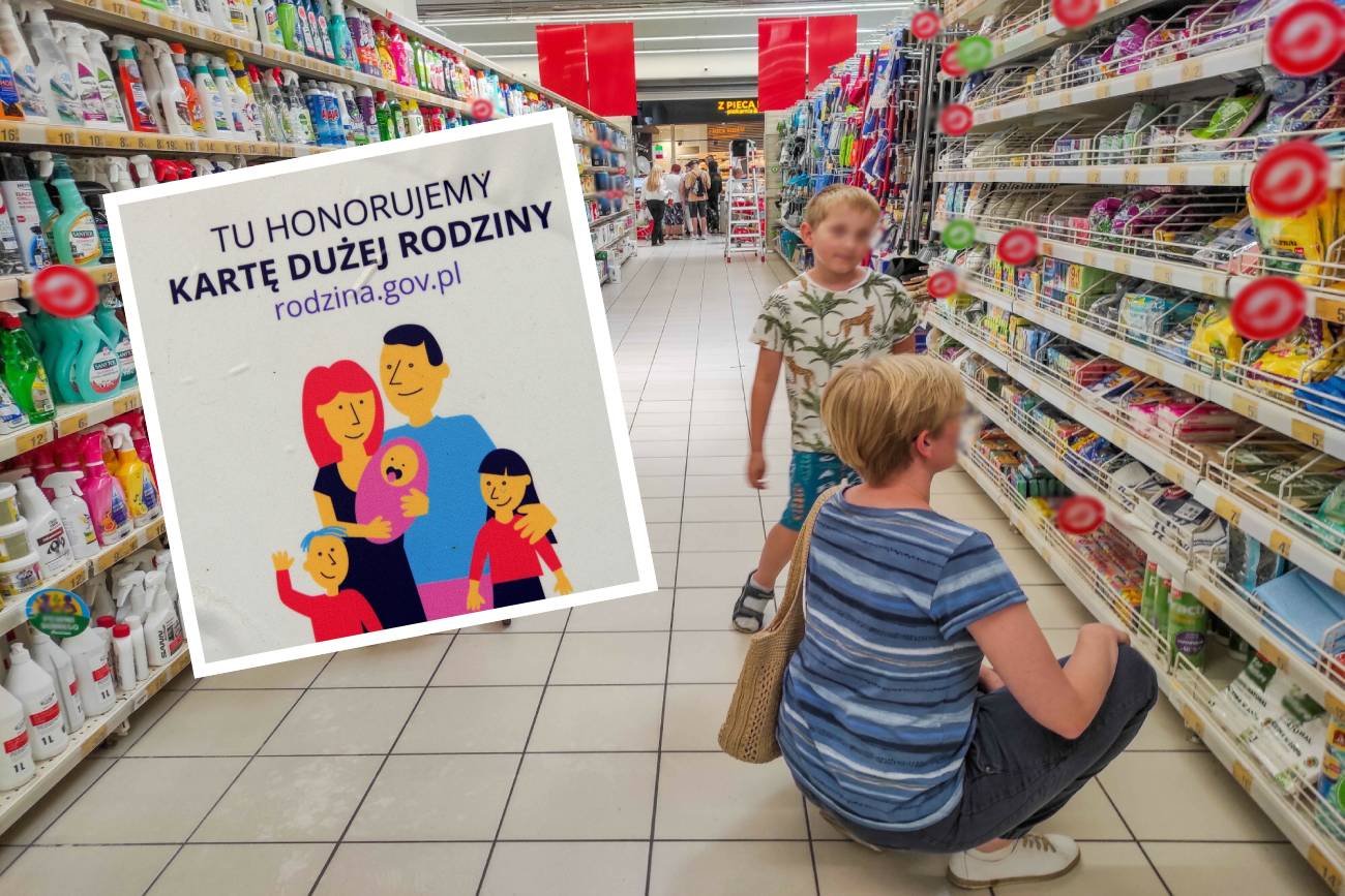 Niektóre sklepy honorują Kartę Dużej Rodziny