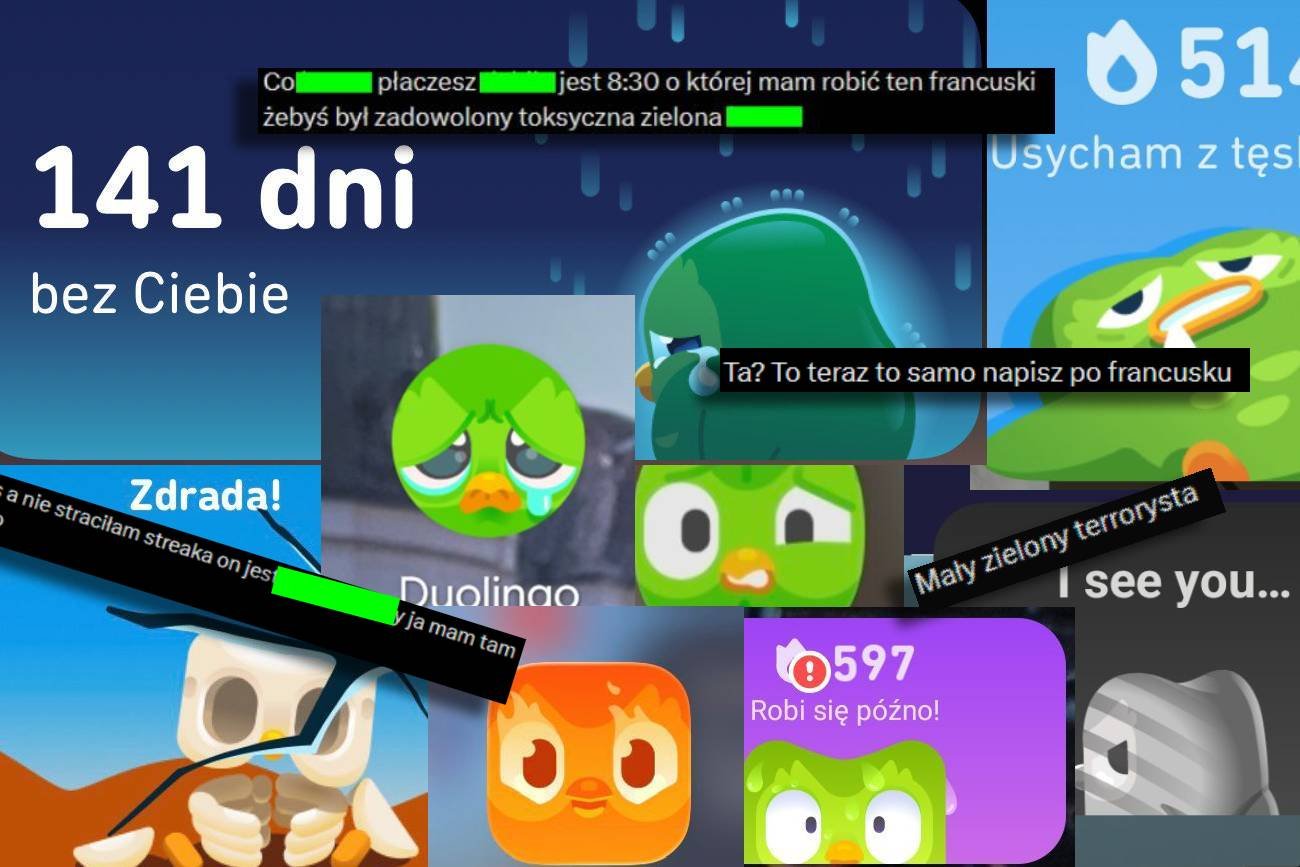 Duolingo znowu rozsierdza użytkowników. Polacy nienawidzą tej sowy Sówka - symbol Duolingo – w różnych smutnych i wkurzonych pozach.
