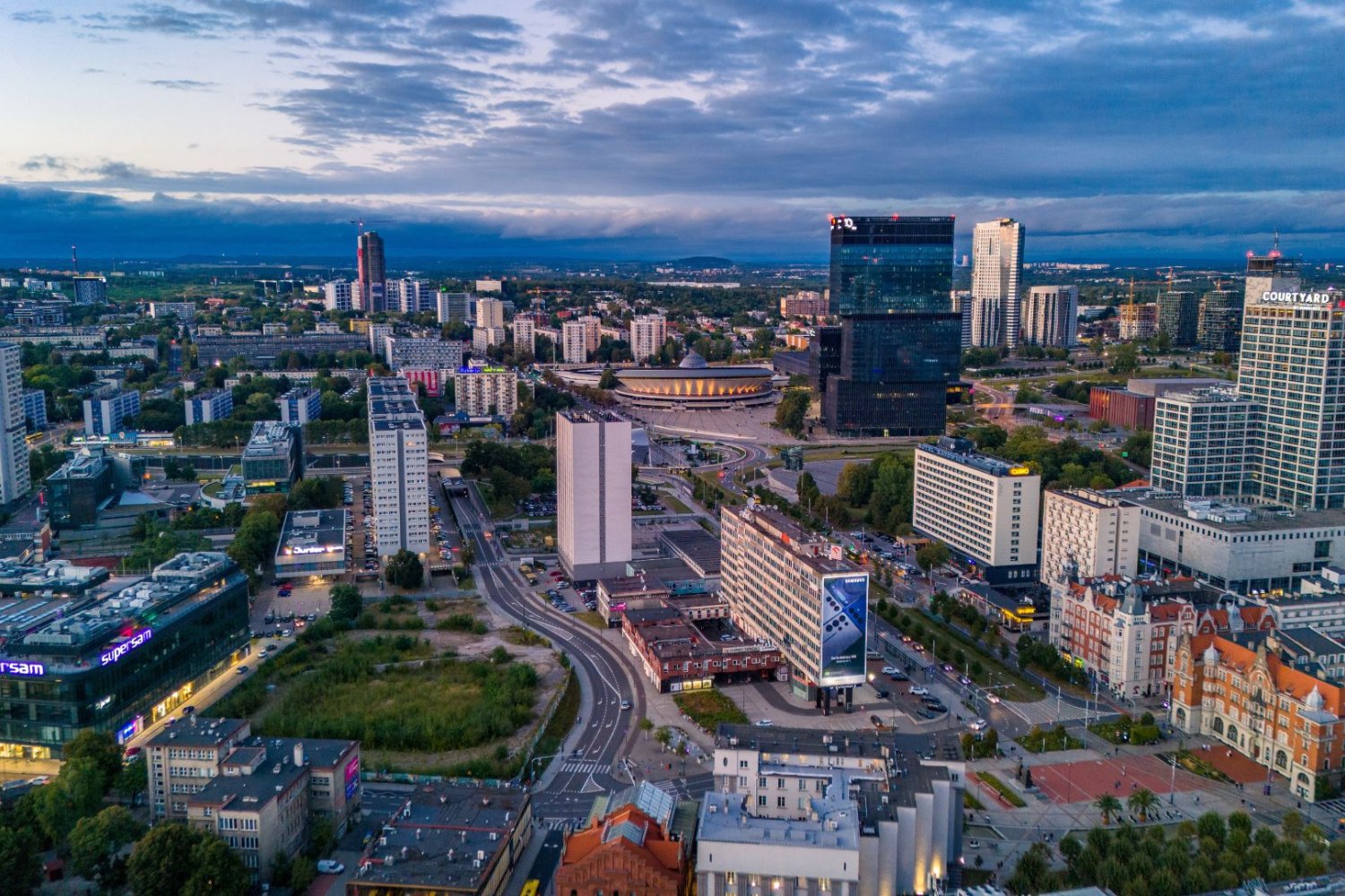 Centrum miasta Katowice.