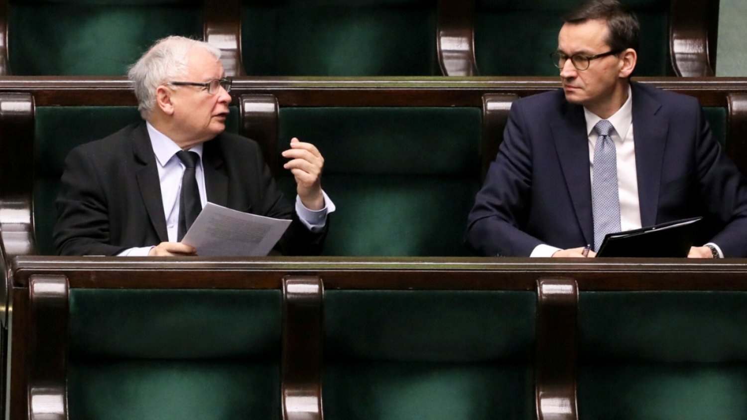 Jarosław Kaczyński, Mateusz Morawiecki.