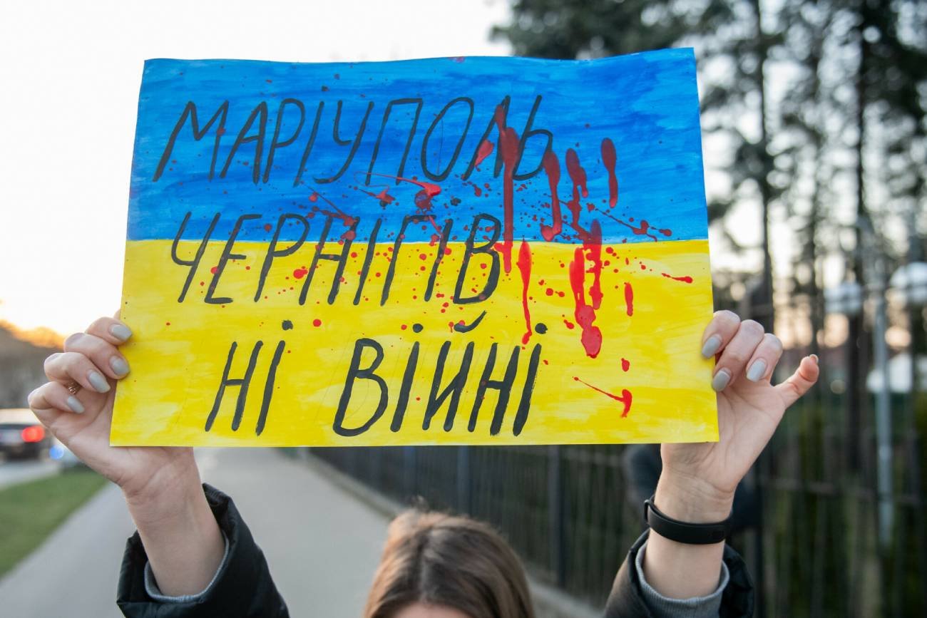 Protest przed ambasadą Rosji