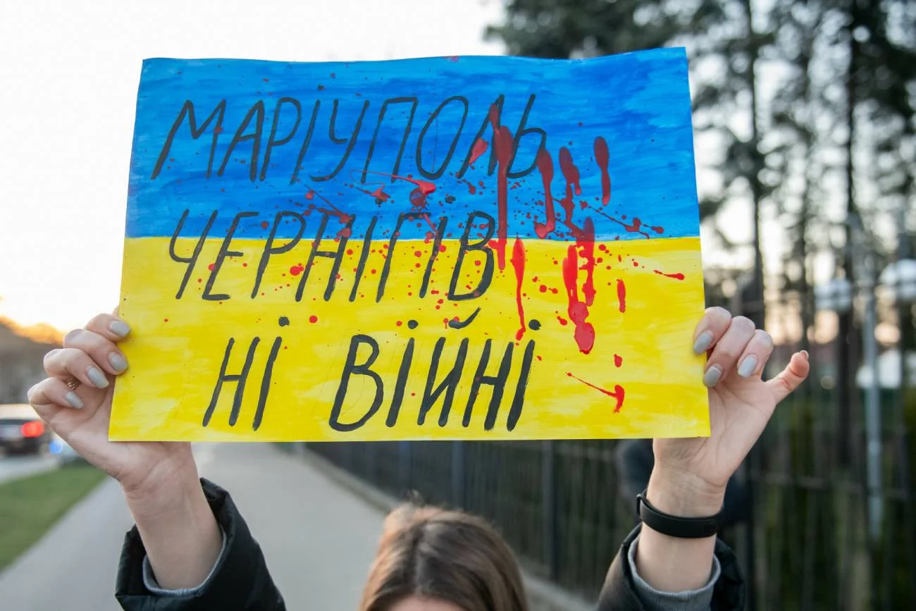 Protest przed ambasadą Rosji