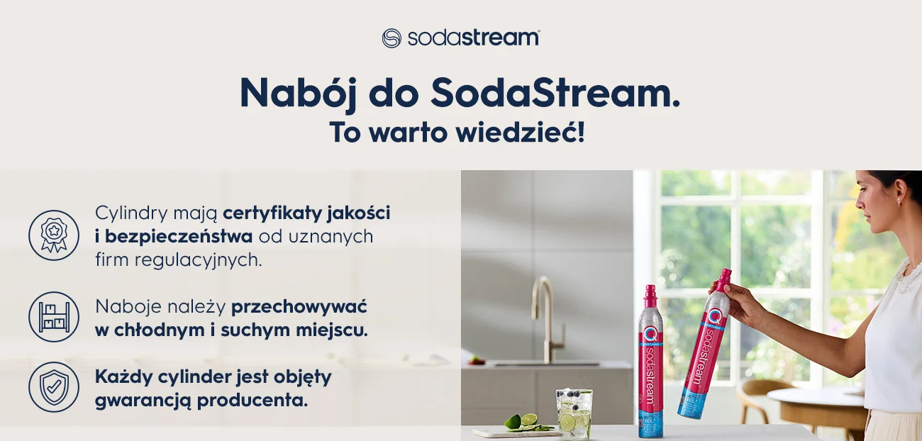 Nabój SodaStream, czy potrzebujesz zapasowego? Nabój do SodaStream. To warto wiedzieć. - infografika
