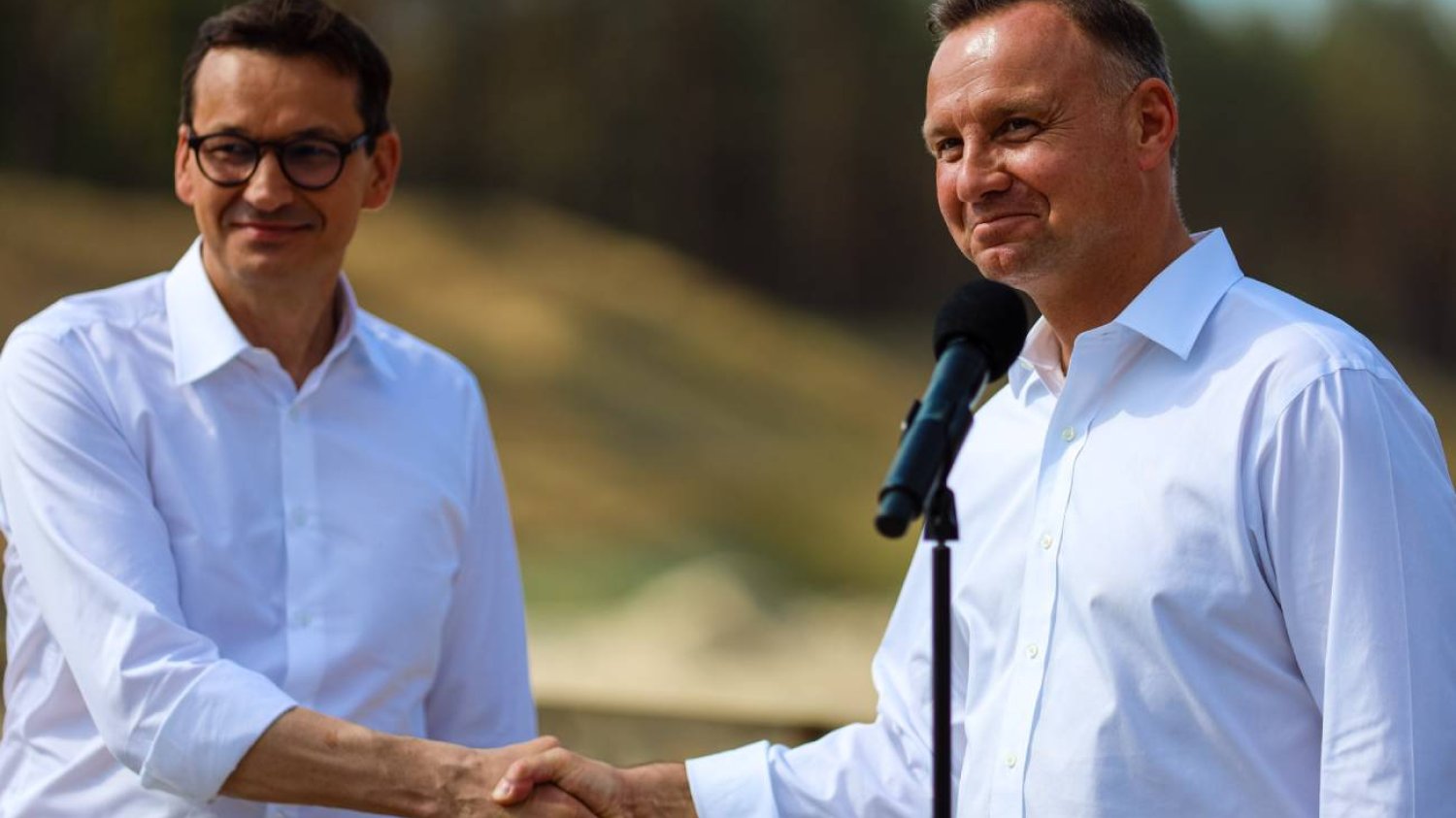 Premier Mateusz Morawiecki i prezydent Andrzej Duda.