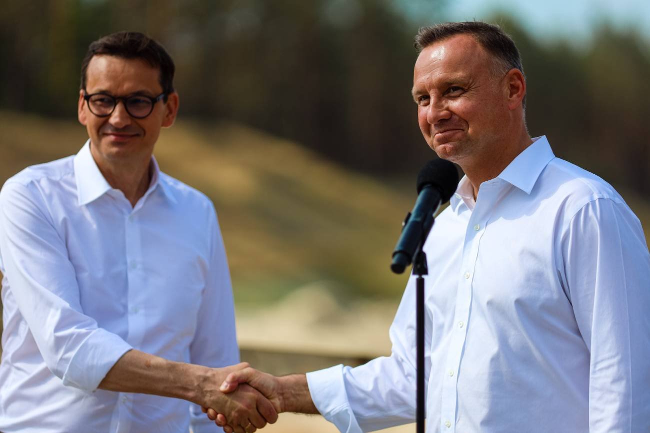 Premier Mateusz Morawiecki i prezydent Andrzej Duda.