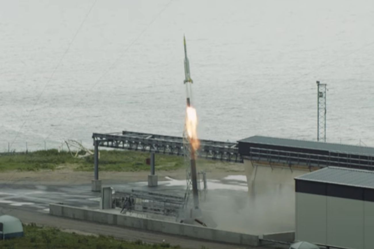 Polska rakieta ILR-33 Bursztyn 2K startuje ze stacji kosmicznej w Norwegii