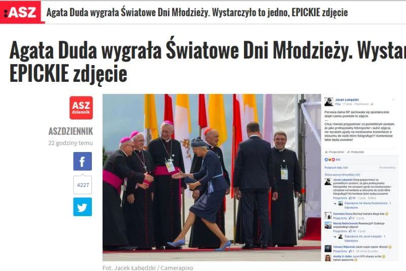 Nawet ASZdziennik docenił ujęcie Jacka Łabędzkiego.