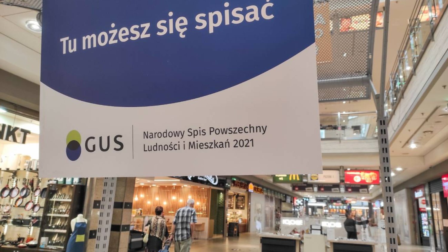 Tablica GUS zachęcająca do udziału w Spisie Powszechnym 2021