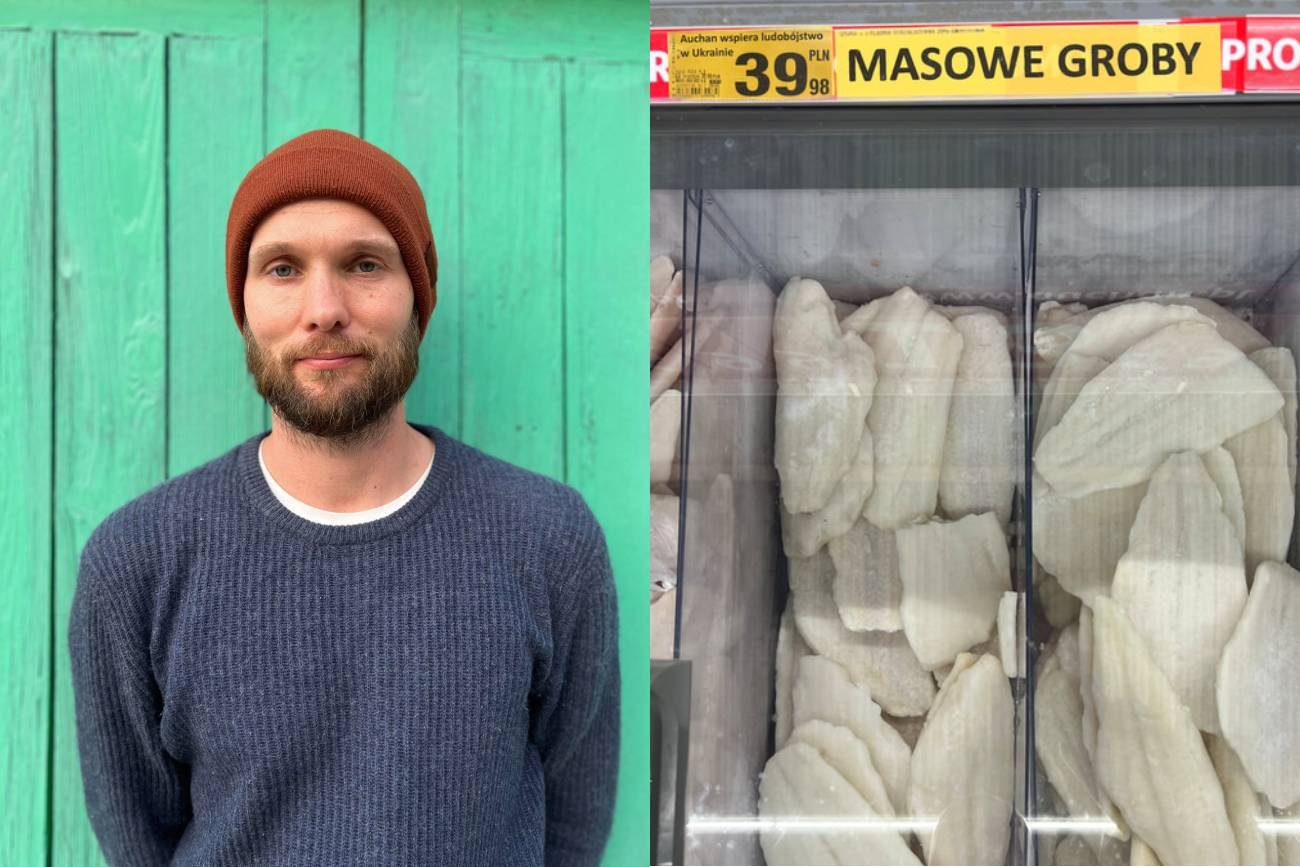 Artysta Bartłomiej Kiełbowicz, organizator bojkotu Zrób to sam Leroy Merlin i Auchan