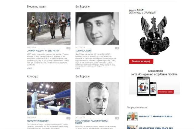 Strona banku PKO BP przypomina prawicowy blog