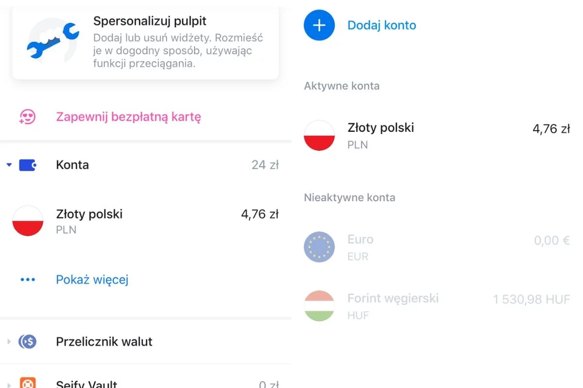W końcu znalazłam swoje nieaktywne konto w euro. Na zdjęciu już "wyczyszczone" - jak tylko odnalazłam pieniądze, natychmiast przelałam je z powrotem na swój osobisty rachunek bankowy.
