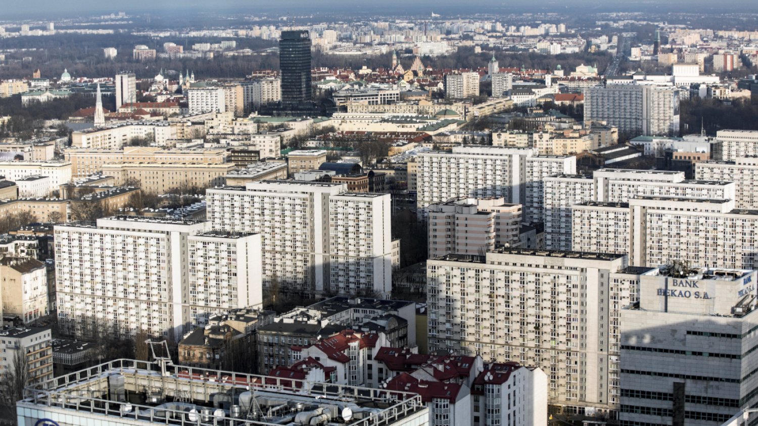Panorama osiedla Za Żelazną Bramą w Warszawie