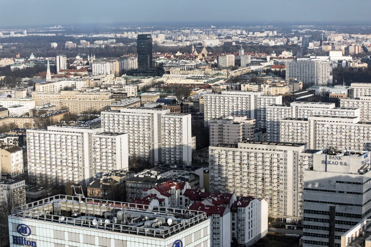 Panorama osiedla Za Żelazną Bramą w Warszawie