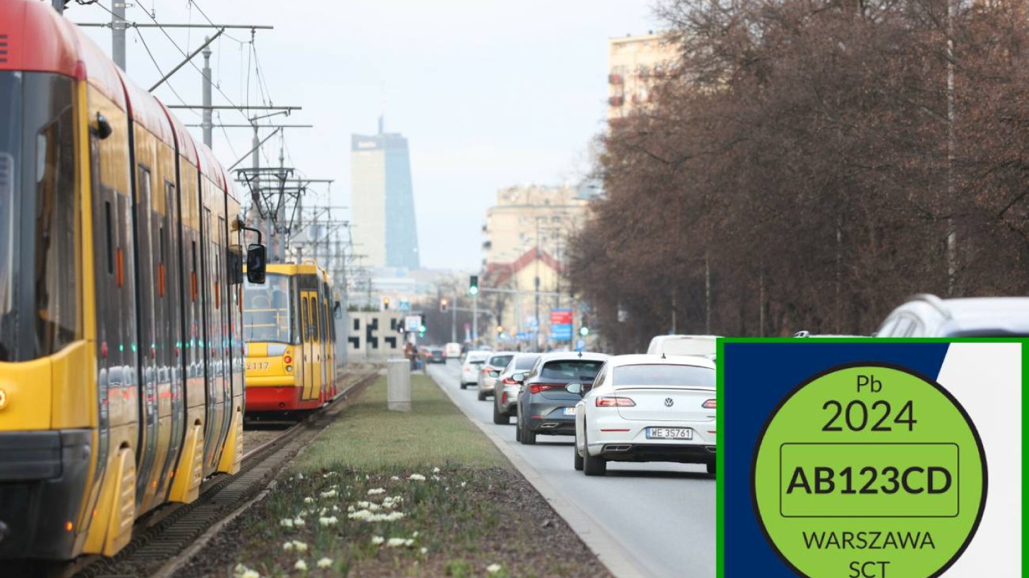 Nowy wzór naklejki dla samochodów upoważnionych do wjazdu do SCT.