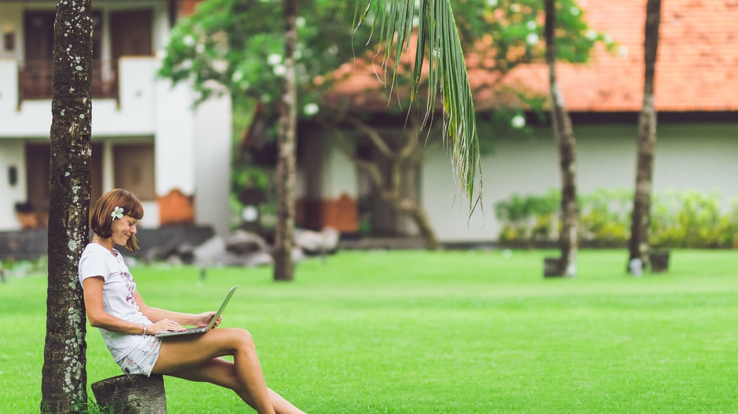 Freelancerka na Bali.