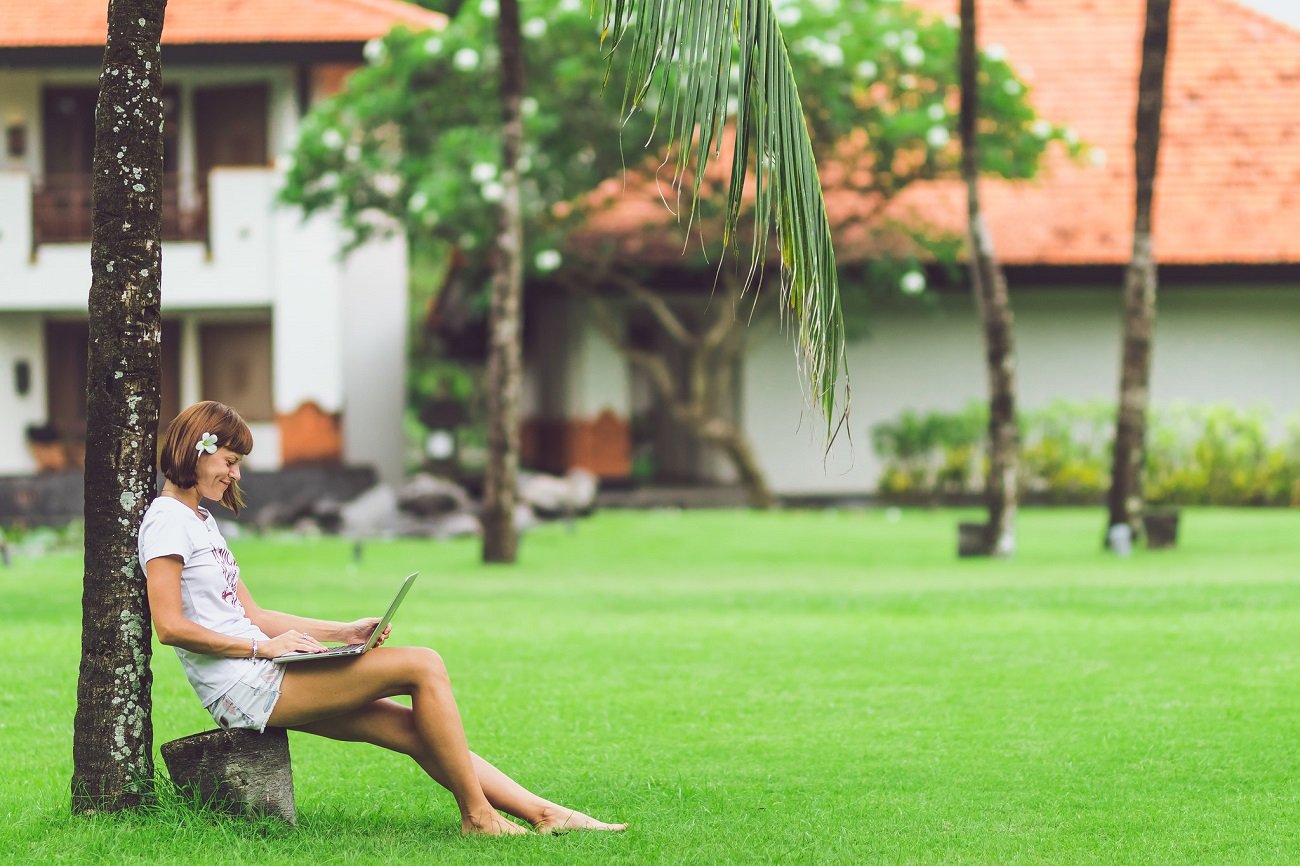 Freelancerka na Bali.